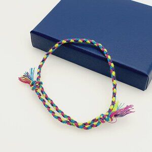 Neon Rainbow Braided Friendship Bracelet, AZFA1273